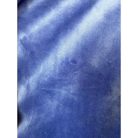 Fila Woman's Sz‎ M Blue Velvet Velour Hoodie Sweatshirt Quarter Zip Pull Over - Picture 3 of 7